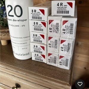 Allnutrient Cream Developer with Ruby Red Hair Color Set bundle